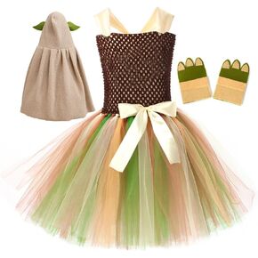Kids Baby Yodaa Leia Costume Kids Halloween Cosplay Baby Yodaa Cute Leia Tutu Dress Costume for Girls