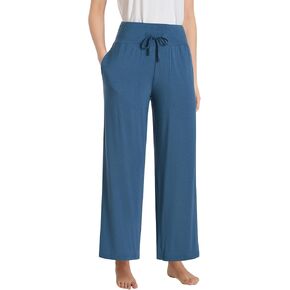 Women's Petite Lounge Pants With Pockets Wide Leg