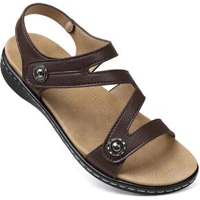 TEMOFON Flat Sandals for Women 2024: Comfortable Dressy Summer Walking Flats - Wide Arch support Woman Sandals Size 5-11
