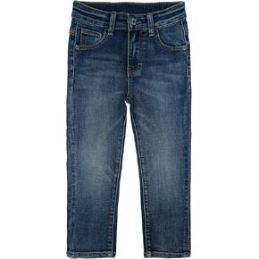KIDSCOOL SPACE Boys Jeans,Little Big Elastic Band Inside Simple Desgin Stretchy Denim Pants