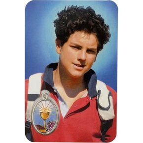 Blessed Carlo Acutis | Patron Saint of The Internet | Plastic Holy Card with Built-in Medal | Great Catholic Gift for First Communion or Confirmation | Made in Italy