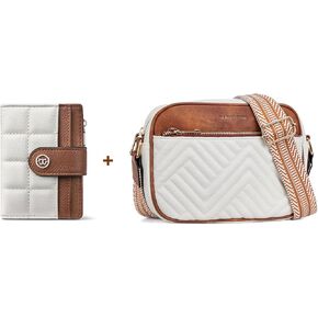 BOSTANTEN Quilted Crossbody Bags for Women ＆ Small Wallet for Women Leather RFID Blocking Card Holder in Kuwait