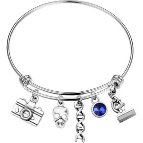 Forensic Scientist Gift Crime Scene Investigator Bracelet CSI Gift Investigation Analysts Keychain Specialist Gift