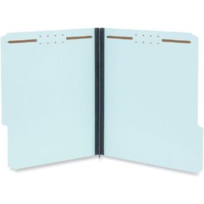 Universal UNV10401 2 in. Expansion 2 Fasteners Letter Size Top Tab Classification Folders - Light Blue Exterior (25/Box)