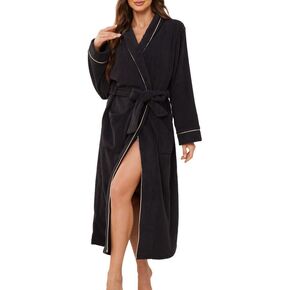 HEARTNICE Women Cozy Robes, Soft Long Sleepwear Comfortable Bathrobe for Women Loose Loungewear Warm