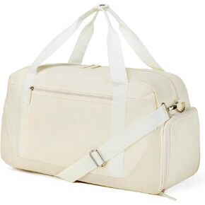 حقيبة رياضية Vorspack للنساء - حقيبة دفل سعة 35 لتر للسفر مع جيب رطب وحقيبة خفيفة الوزن مع حجرة للأحذية وحقيبة عطلة نهاية الأسبوع لرحلة رياضية في صالة الألعاب الرياضية - أسود in Kuwait