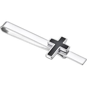Unique Cross Tie Clips for Men Personalized Tie Clip Suitable For Regular Ties Classic And Minimalist Copper Tie Bar Box