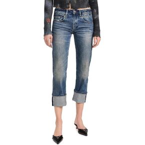 R13 Women's Cuffed Boy Straight Jeans