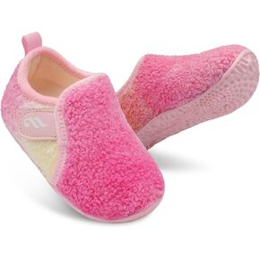 JIASUQI Toddler Slippers Fuzzy Kids Slippers Warm House Shoes for Boys Girls