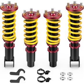 دعامات كويلوفيرس منخفضة متوافقة مع FD1 FD2 FD7 FA1 FG1 FG2 FA5 2006-2011 Honda Civic EX LX Si Sedan/Acura CSX قابل للتعديل لصدمات زنبركية لملف التعليق (مجموعة من 4)