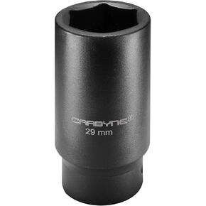 CARBYNE 1/2-Inch Drive 29 mm Deep Impact Socket, 6-Point | Chrome Molybdenum Steel | Axle Nut Socket