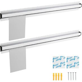Ticket Holder for Restaurant, 16/18/24/28/30" Ticket Check Rack Restaurant Order Receipt Holder Ticket Rail Display Slide Ticket Rack for Commercial Kitchen Cafes Pubs Bars 2 Pcs (16 Inch)