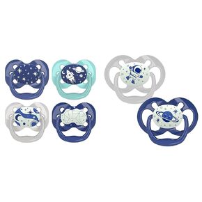 Dr. Brown's Advantage Glow-in-The-Dark Pacifier, 100% Silicone Baby Paci Symmetrical Soother, 0-6m & Advantage Glow-in-The-Dark Pacifier, 100% Silicone Baby Paci Symmetrical Soother, 6-18m