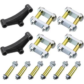 Sporacingrts Heavy Duty Shackle Upgrade Kit with 2Pcs Trailer Leaf Spring Equalizers EQ-104 compatible with 33" Wheelbase Compatible with CRE3000 Stock and Equaflex Trailer Shackle kit