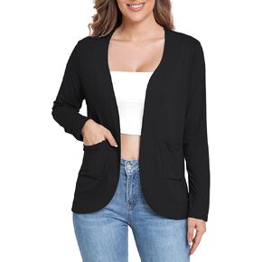ADANIKI 2024 Women's Long Sleeve Cardigan with Pockets Lightweight Casual Loose Open Front Cardigans