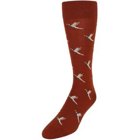Trafalgar Men's Birds of a Feather Mercerized Cotton Mid-Calf Socks
