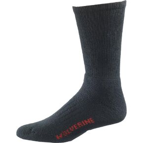 Wolverine Men's Steel Toe Cotton Work Boot Crew Socks-2 Pairs-Durable Cushioning