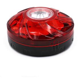Emergency Flare Alert LED Flare Beacon Auto Roadside Safety Warning Signal Caution Light Strobe Light with Magnetic Base for Vehicle (Red 1)