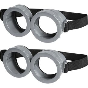 2Pcs Steampunk Goggles Round Glasses Costume Accessories Halloween Cosplay Party Set