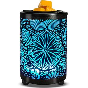 Leyoue Electric Wax Melt Warmer PTC Heating Plate with 7 Colors LED Changing Light Wax Warmer Fragrance Warmer for Home Office Gifts & Decor(Black Forest)