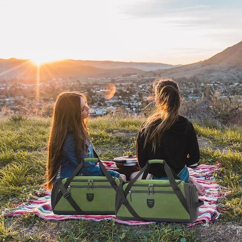 Small Gym Duffle Bag 40L Large Sports Gear Bag for Travel Multipurpose Waterproof Carry on Weekender Overnight Bags for Men & Women with Shoes Compartment & Wet Pocket (Green) in Saudi Arabia