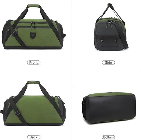 Small Gym Duffle Bag 40L Large Sports Gear Bag for Travel Multipurpose Waterproof Carry on Weekender Overnight Bags for Men & Women with Shoes Compartment & Wet Pocket (Green) in Saudi Arabia
