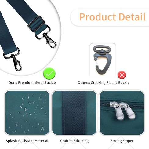 WALNEW Gym Duffel Bag for Women Men, Travel Carry on Weekender Overnight Tote Bags, Lightweight Waterproof Personal Item Bag for Sports, Dance, Workout with Wet Pocket, Peacock Blue in Saudi Arabia