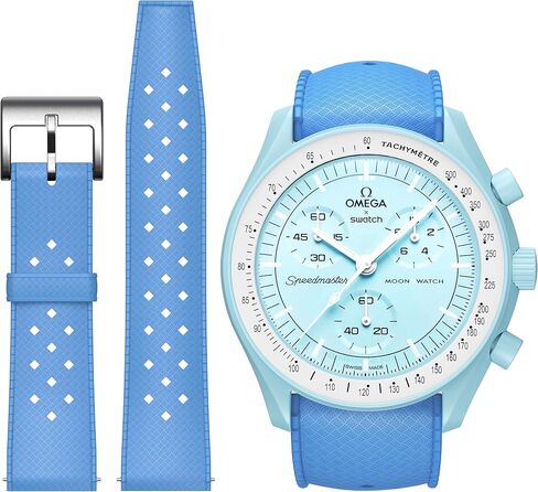 Bands for Omega Swatch Watch,Fluororubber Strap Compatible with Omega x Swatch MoonSwatch 20mm Watch,Quick Release Waterproof Replacement Strap for Swatch Omega Men Women in Saudi Arabia