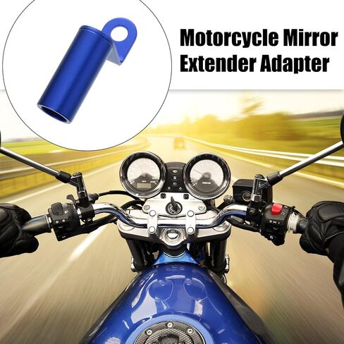 Motoforti 10 مم دراجة نارية الرؤية الخلفية جبل مرآة المقود الجذعية موسع الناهض محول M10 تمديد سبائك الألومنيوم لسوزوكي لياماها لهارلي ديفيدسون الأسود in Saudi Arabia