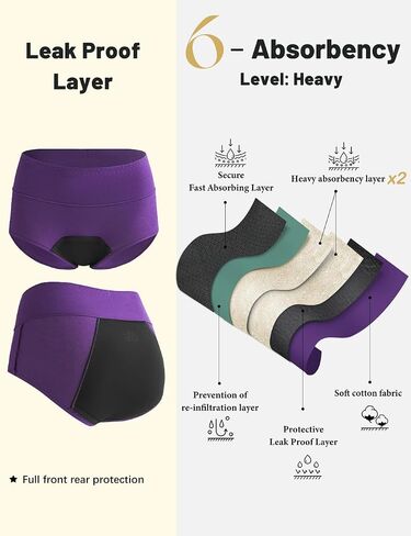 Molasus No side leaks Leakproof 2.0 Heavy Flow Period Underwear for Women in Saudi Arabia