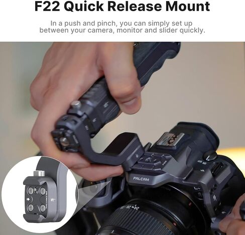 مقبض FALCAM F22 سريع التحرير، مقبض جانبي للكاميرا يحول خيط 1/4 بوصة إلى نظام QR F22، ملحق تصوير فيديو من الألومنيوم مقاس 22 مم، يجب أن يمتلكه المصور الفوتوغرافي الذي يجب أن يكون لديك in Saudi Arabia