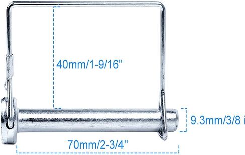 20 PCS Square Pto Pin Shaft Locking Pin 1/4 pin Hitch pin Wire Lock Pin Safety Coupler Pin 1/4" x 2-3/4"for PTO,Farm,Lawn,Hitches,and Garden in Kuwait