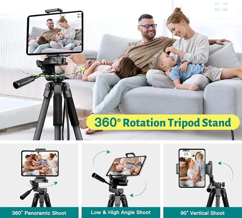 حامل ثلاثي للهاتف من JOILCAN، حامل ثلاثي 68 بوصة لجهاز iPad iPhone Tablet مع جهاز تحكم عن بعد in Kuwait