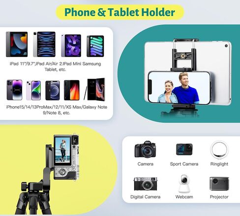 حامل ثلاثي للهاتف من JOILCAN، حامل ثلاثي 68 بوصة لجهاز iPad iPhone Tablet مع جهاز تحكم عن بعد in Kuwait