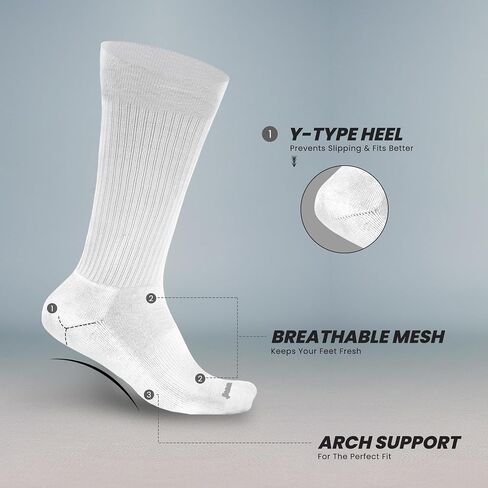 Penn Ultimate Comfort Men's Athletic Cushioned Crew Socks |Ideal for Sports, Gym, Hiking & Everyday Wear in Saudi Arabia