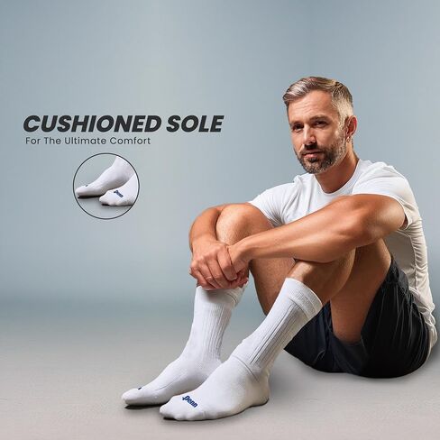 Penn Ultimate Comfort Men's Athletic Cushioned Crew Socks |Ideal for Sports, Gym, Hiking & Everyday Wear in Saudi Arabia