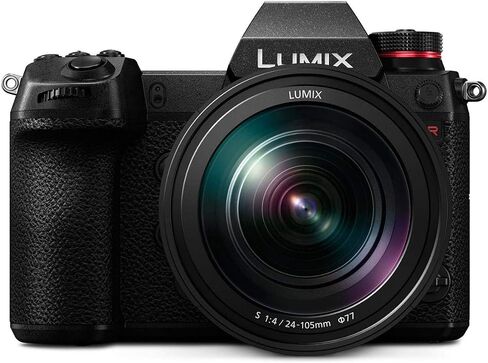 Panasonic LUMIX S1R Full Frame Mirrorless Camera with 47.3MP MOS High Resolution Sensor, 24-105mm F4 L-Mount S Series Lens, 4K HDR Video and 3.2" LCD - DC-S1RMK Black | 4K HDR Video, 3.2' LCD - DC-S1RMK, 47.3MP MOS High Resolution Sensor, 24-105mm F4 L-Mo in Saudi Arabia