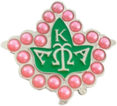 Sorority Paraphernalia Brooch Pin Gift for Women Pink White Pearl Enamel Brooch Girls Graduation Gifts in Saudi Arabia