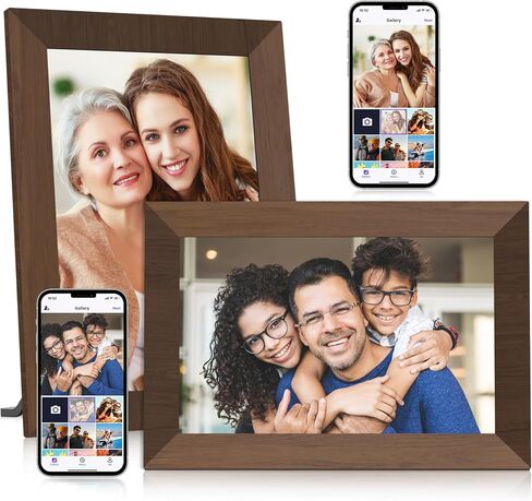 Uhale Digital Photo Frame 32GB Storage 10.1 Inch WiFi Electronic Picture Frame Desktop IPS Touch Screen HD Display SD Card Slot Auto-Rotate Slideshow Share Videos Photos Send Wishes Remotely in Saudi Arabia