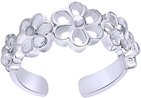 Adjustable Flowers Toe Ring 14k Gold Over Sterling Silver Jewelry For Women in Saudi Arabia