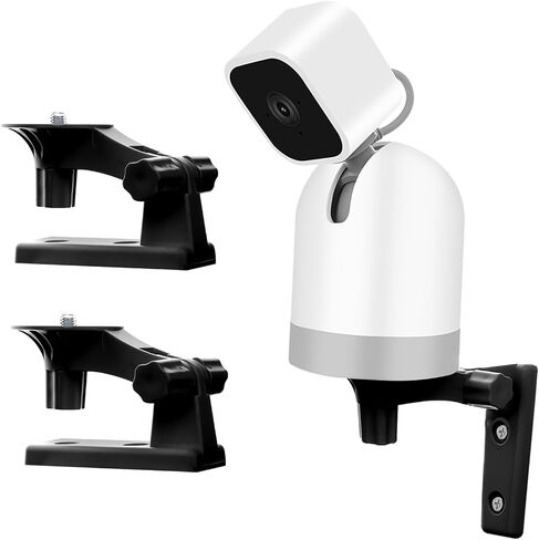 Wall Mount Compatible with Blink Mini Pan-Tilt Camera WYZE Cam Pan V3 Ceiling Black Mounting180 Degree Adjustable Camera Security Mount Easy to Install Outdoor Indoor, 2 Pack | Ceiling Black Mounting180 Degree Adjustable Camera Security Mount for Outdoor  in Saudi Arabia