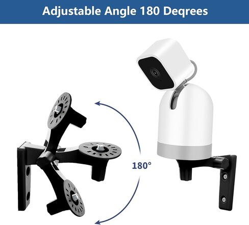 Wall Mount Compatible with Blink Mini Pan-Tilt Camera WYZE Cam Pan V3 Ceiling Black Mounting180 Degree Adjustable Camera Security Mount Easy to Install Outdoor Indoor, 2 Pack | Ceiling Black Mounting180 Degree Adjustable Camera Security Mount for Outdoor  in Saudi Arabia