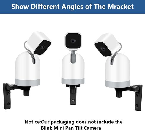 Wall Mount Compatible with Blink Mini Pan-Tilt Camera WYZE Cam Pan V3 Ceiling Black Mounting180 Degree Adjustable Camera Security Mount Easy to Install Outdoor Indoor, 2 Pack | Ceiling Black Mounting180 Degree Adjustable Camera Security Mount for Outdoor  in Saudi Arabia