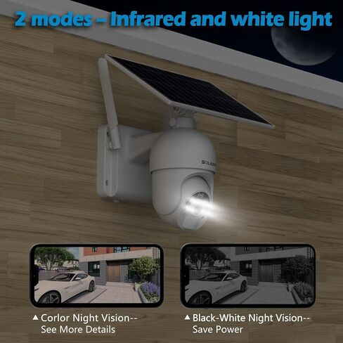 SOLIOM Solar Security Cameras Wireless Outdoor WiFi 2.4GHz [24/7 Record] with 20W Solar Panel, 20000mAh Battery,360°Pan Tilt, Spotlight Color Night Vision,2-Way Talk, Motion Detection,IP65 SL800-WIFI in Saudi Arabia