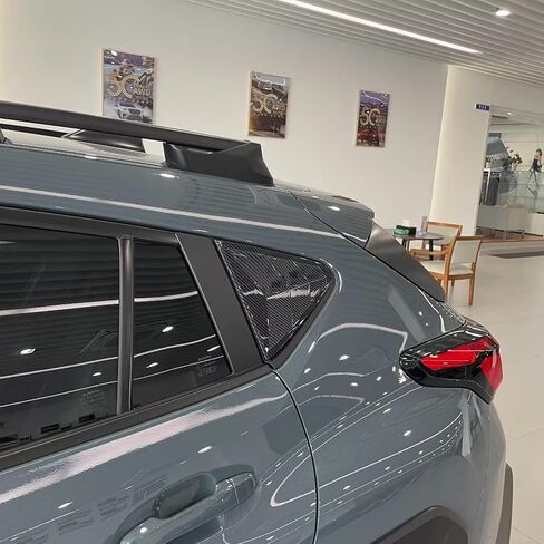 for Subaru Crosstrek GU 2024 Car Accessories Rear Window Louver Shutter Cover Trim ABS 2PCS Glossy Black in Saudi Arabia