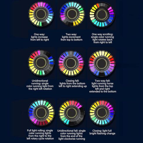 أضواء السيارة الداخلية، قطعتان من مصباح إيقاع RGB المغناطيسي، تغيير لون 32 بت، التحكم في التطبيق، ضوء إيقاع LED للموسيقى لمنزل السيارة in Saudi Arabia