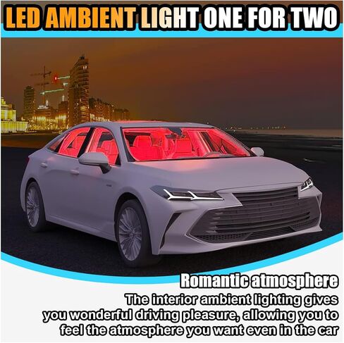 Universal Car LED Strip Light, USB Port Auto Interior Decorative Lamp, 12V Under Dash Ambient Night Light, 24 LEDs RGB Neon Interior Atmosphere Lights, LED Ambient Lights for Car SUV (Red, USB) in Saudi Arabia
