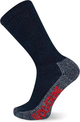 Wolverine Men's Steel Toe Cotton Work Boot Crew Socks-2 Pairs-Durable Cushioning in Saudi Arabia