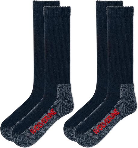 Wolverine Men's Steel Toe Cotton Work Boot Crew Socks-2 Pairs-Durable Cushioning in Saudi Arabia