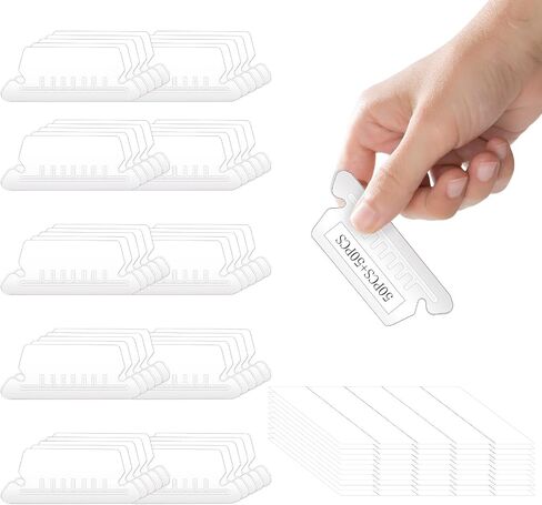 Giantree 50 Pcs Hanging File Folder Tabs with 50 Pcs Inserts, 2" Colorful Plastic File Tabs for Hanging Folders in Saudi Arabia